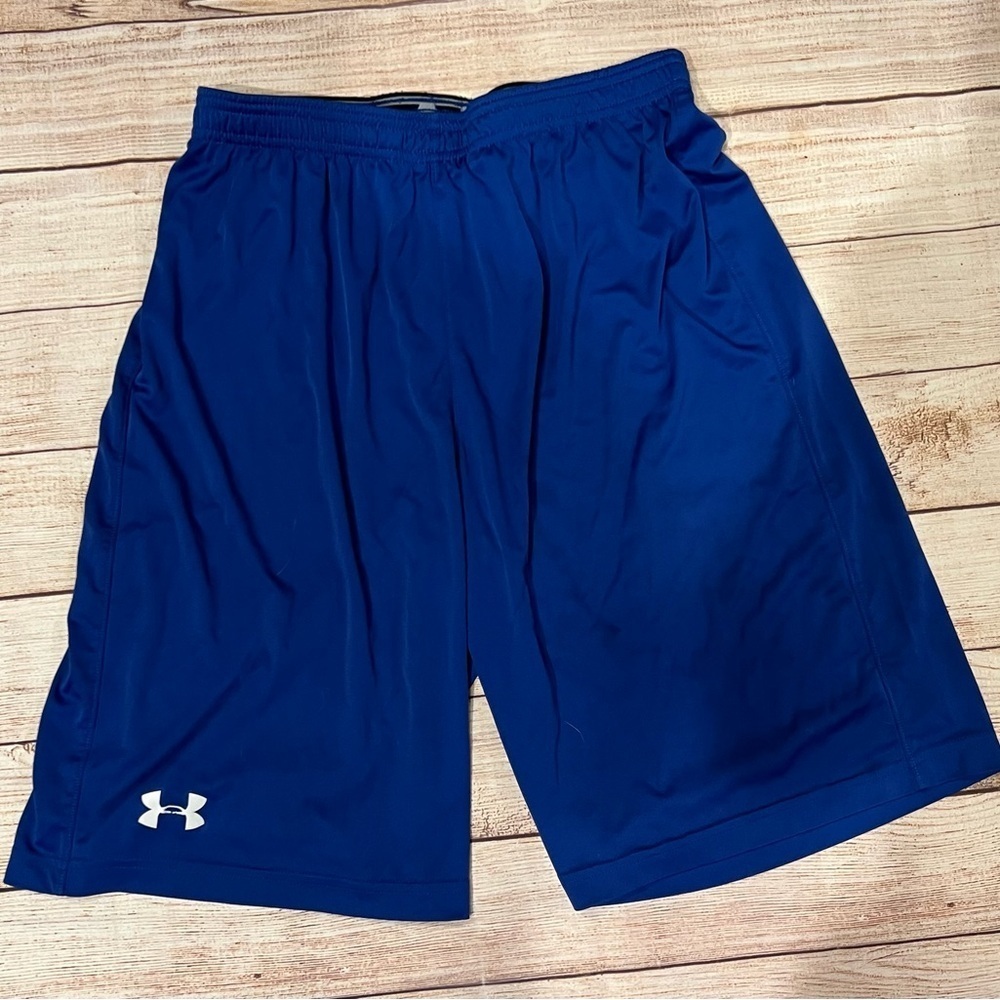 Under Armor Loose Fit Shorts Blue Size Medium